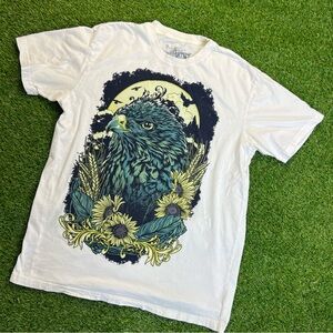 Secret artist collective Graphic Eagle and Sunflowers T-Shirt‎ 2X made in USA